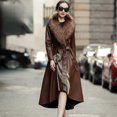 thumbnail image 3 of Chaqueta de plumón de piel de cabra auténtica de Tayikistán para mujer, abrigos largos de invierno, parkas de lujo con cuello de piel de zorro y visón bordado, 3 of 5