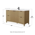 thumbnail image 3 of Wyndham Collection Wcf9191-60S-Vca-Unsmxx Palmilla 60" Free Standing Single Basin Vanity, 3 of 6