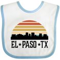 thumbnail image 3 of Inktastic El Paso Texas Skyline Retro Boys or Girls Baby Bib, 3 of 4