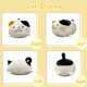 thumbnail image 3 of 19,7 tum söt katt plysch kudde fylld squishy djur cylindrisk kroppskudde, supermjuk fet katt Knubbig kattunge Sov Kawaii kudde-vit, 3 of 5