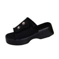 thumbnail image 2 of Wowcloth Women's Platform Slide Sandals – Comfortable One-Strap Wedge Heel with Lightweight Design for Casual Spring Summer Wear, 2 of 6
