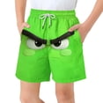 thumbnail image 1 of Pantalones cortos de bolsillo para niños con cordón elástico estampado casual traje de baño pantalones de cinco puntos, 1 of 8