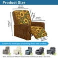 thumbnail image 3 of Renewold Sunflower Wood Grain Bee Print Stretch Recliner Couch Cover Heavy Duty Reclining Chair Cover 4 Pieces Lazy Boy Recliner Chair Slipcover Thick Soft Furniture Protector, 3 of 8