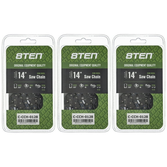 Semi Chisel Chainsaw Chain 14 inch .050 3/8 LP 48DL for Homelite 240 3 Pack 810-CCC2340H