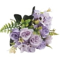 thumbnail image 2 of 1Stem Artificial Camellia Rose Household Imitation Artificial Flowers For Diy Craft Purple, 2 of 5