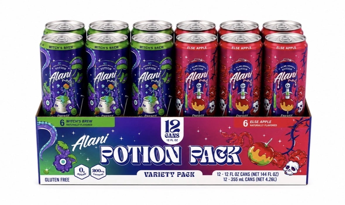 Alani nu 12 pack potion pack 6 ruby apple 6 witches brew