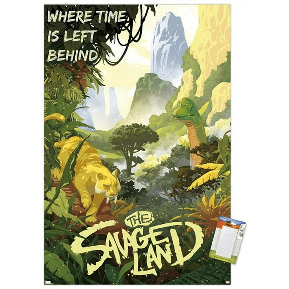 Marvel: Hero Lands - The Savage Land Wall Poster, 14.725" x 22.375"
