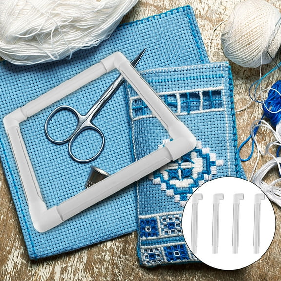 CATIEBYE 1Pack Embroidery Quilting Frames for White Plastic Easy to Combine and Install