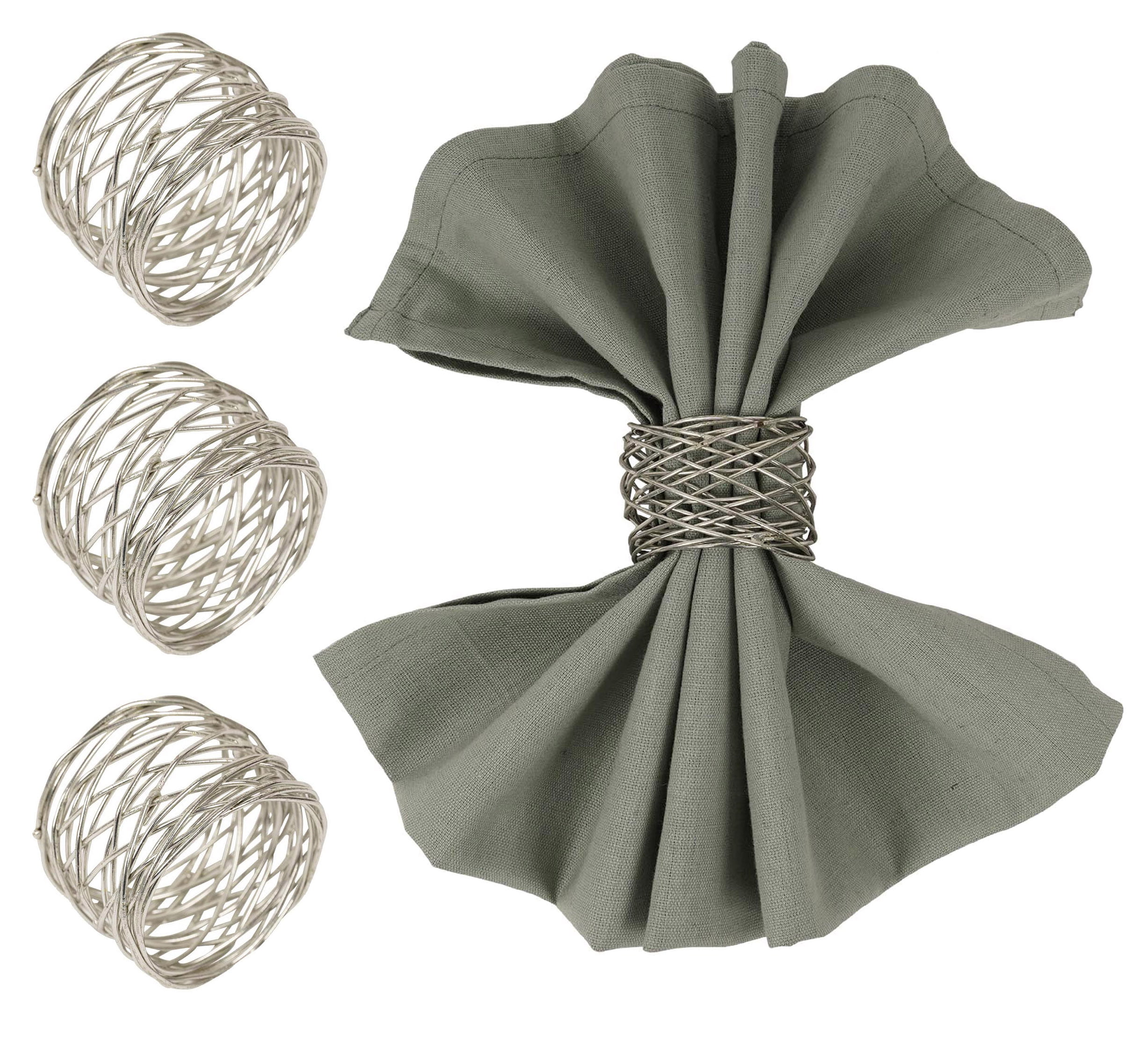 Details about   Set of 6 Rhinestone Napkin Ring Handmade Serviette Buckle Holder Wedding Dinner 