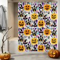 thumbnail image 2 of Shower Curtains for Bathroom-36"x72",Halloween Ghost Pumpkin Castle Waterproof Bath Curtain Grommet Shower Curtain Set with Hooks, 2 of 9