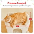 thumbnail image 7 of Furcato Cat Tree with 3 Steps, 28.7 inches Cat Tower for Indoor Cats, Cat Condo with Sisal-Covered Scratching Posts, Beige, 7 of 7