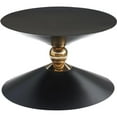 thumbnail image 3 of Meridian Furniture Malia Table Basse en Forme de Sablier en Métal Noir et Or, 3 of 5