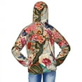 thumbnail image 4 of Cauagu Butterflies And Flowers Painting Print Sun Protection Jacket for Teen,Full-Zipper Long Sleeve Sun Shirts with Pockets UV Hoodie Shirts Outdoor Athletic Jacket-Medium, 4 of 7