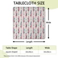 thumbnail image 2 of Pink and Blue Ethnic Style Feather Pattern Square Fitted Tablecloth with Elastic Edge,Square Table Cover,Washable Elastic Table Cover for Home Kitchen Party Decor 34"x34", 2 of 6