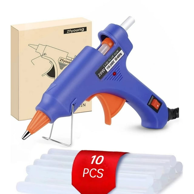 Pistola de pegamento caliente ZFYOUNG 20 W mini para reparaciones y manualidades