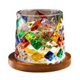 thumbnail image 2 of Copas de Vino de Cristal Pintadas a Mano, Vaso de Fondo Grueso Posavasos de Madera, Vaso de para Ron A BLESIY Copa de cóctel, 2 of 8