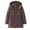 Brown, variant on Lenago Plus Size Quilted Jackets for Women Casual Colored Long-Sleeved Hooded Jacket Packable Puffer Jacket(Coffee M)