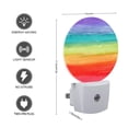 thumbnail image 3 of Night Light Plug into Wall,Dusk to Dawn Sensor Auto-On/Off for Bathroom, Hallway,Kids Room-Painting Of Rainbow Colored, 3 of 4