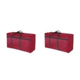 thumbnail image 4 of Injueey Bolsa de equipaje reutilizable con asa de cremallera Edredón de dormitorio para el hogar Almohada Contenedor móvil Embalaje Rojo 2Conjunto, 4 of 6