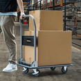 thumbnail image 4 of Monibloom 331 lb Capacity Platform Hand Truck Cart, with 360 Degree Swivel Wheels Foldable Push Dolly, Black/Grey, 4 of 11