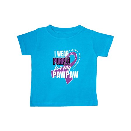 

Inktastic Chronic Pain I Wear Purple For My Pawpaw Gift Baby Boy or Baby Girl T-Shirt