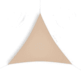 thumbnail image 3 of Coolaroo Ready to Hang Outdoor Sun Shade Sail Triangle 90% UV Block Protection for Backyard, Garden, Patio, Playground, 11'10" Triangle, Pebble, 3 of 7