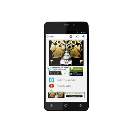 BLU Life Pure mini - 3G smartphone - RAM 1 GB / Internal Memory 16 GB - LCD display - 4.5" - 1280 x 720 pixels - rear camera 8 MP - front camera 2 MP - black