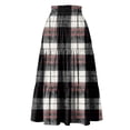 thumbnail image 4 of Delconic Ladies' plaid printed casual elastic waist drawstring skirt Black L, 4 of 5
