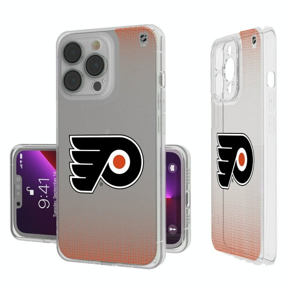 Philadelphia Flyers Linen Logo iPhone Clear Case
