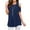 Navy #B, variant on SMihono Summer Women's Peplum Tops Casual Blouse Fashion Workout Off Shoulder Short Sleeve Tees Fashion 2023 Trendy Vintage Solid Shirts Crew Neck Tops Ruffle Beach Relaxed Dressy Blouse Blue 12