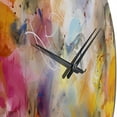 thumbnail image 5 of Designart "Whirling Color Dance I" Minimalism Oversized Wall Clock, 5 of 5