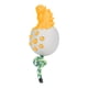 thumbnail image 1 of Juguetes para masticar para perros con forma de huevo de dinosaurio, resistente a las mordeduras, cepillo de dientes para perros, juguetes para masticar para el cuidado Dental del perro, naranja, 1 of 12