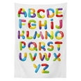 thumbnail image 3 of Ambesonne Letters Tablecloth Rectangular Table Cover, Cheerful Design, 52"x70", Multicolor, 3 of 4