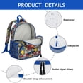 thumbnail image 4 of Monster Truck Pattern Backpack Backpack for School,Schoolbag with Adjustable Shoulder Straps & Padded Back,13.8"x11.4"x6", 4 of 6