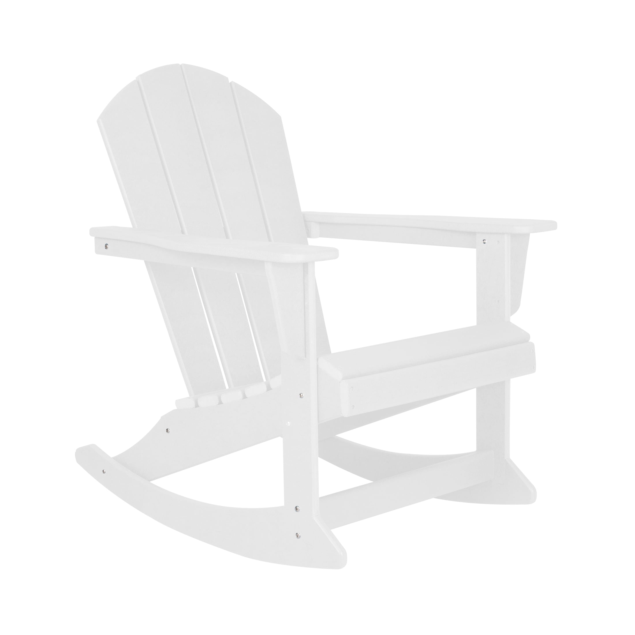 GARDEN Set of 2 - Plastic Outdoor Rocking Chairs for Patio Porch, White