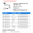 thumbnail image 2 of Fuel Pump - Compatible with 1987 - 1989 Ford F-150 1988, 2 of 2