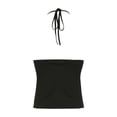 thumbnail image 4 of DHFJKG Women's Gothic Halter Tank Top Sexy Deep V Neck Slim Fit Buckle Design Crop Tops Low Cut Going Out Nightclub Wear Soft Cami Shirt, 4 of 9