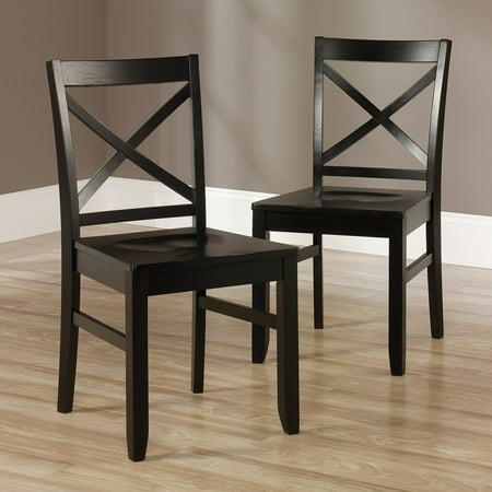 UPC 042666156776 product image for 2) Sauder Furniture 415236 Harbor View Black Solid Wood Stylish X-Back Chairs | upcitemdb.com
