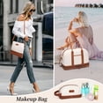 thumbnail image 2 of Bolsa de fin de semana BOLOSTA de lona para mujer con compartimento para zapatos, 2 of 7