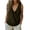 Army Green, variant on Summer Tops for Women Dressy Classic Casual Sleeveless V-Neck Circle Tops - Ruffle Hem for Vacation Brown M