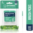 thumbnail image 2 of Brush Picks Rubberized Mint Brush Picks, 2 Packs, 100 Picks/Pack, 2 of 4