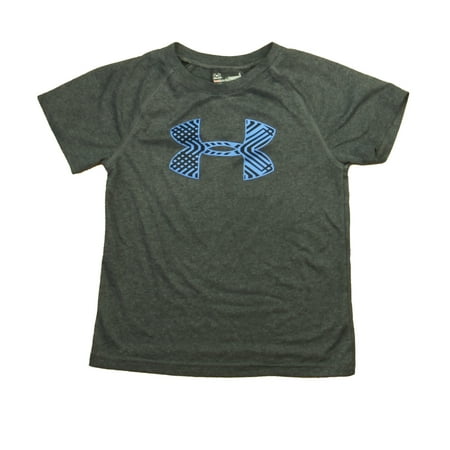 

Pre-owned Under Armour Boys Gray | Blue Athletic Top size: 5T