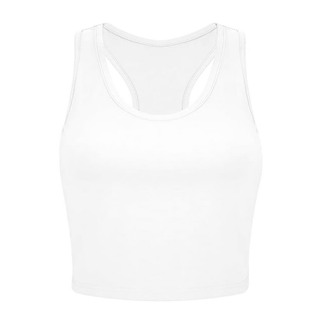 GDREDA Débardeurs Athlétiques pour Femmes, Imprimé Lever de Soleil, Sans Manches, Blanc, G