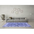 thumbnail image 3 of Ahgly Company Machine Washable Indoor Rectangle Oriental Blue Traditional Area Rugs, 7' x 10', 3 of 4