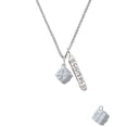 thumbnail image 2 of Delight Jewelry Silvertone 3-D Present Box with Bow and Crystal Silvertone Sisters Best Friends Forever Bar Charm Necklace, 23", 2 of 4