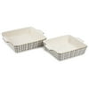 Thyme & Table Stoneware Square Baker, Black & White Crosshatch, 2-Piece Set