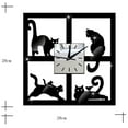 thumbnail image 1 of Binwennn Sand Timers for Classroom Multiple Alarm Watch Timers for Cooking with Loud Unique Cat Black Wall Clock Modern Design Home Watch Wall Sticker, 1 of 4