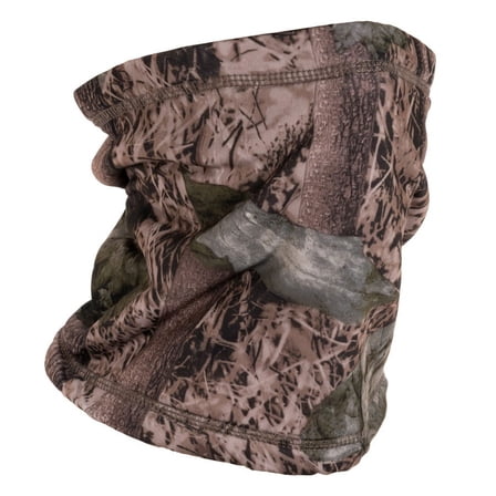 Quietwear Unisex Reversible Fleece Neck Gaiter, Adventure Grey/Orange, One Size Fits Most