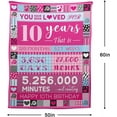 thumbnail image 5 of 13 Year Old Girl Birthday Gifts, Pink Love Rose Elements Happy Birthday Blankets, Sweet 13 Gifts for Girls Daughters Sisters Friends, 50"x60", 5 of 5