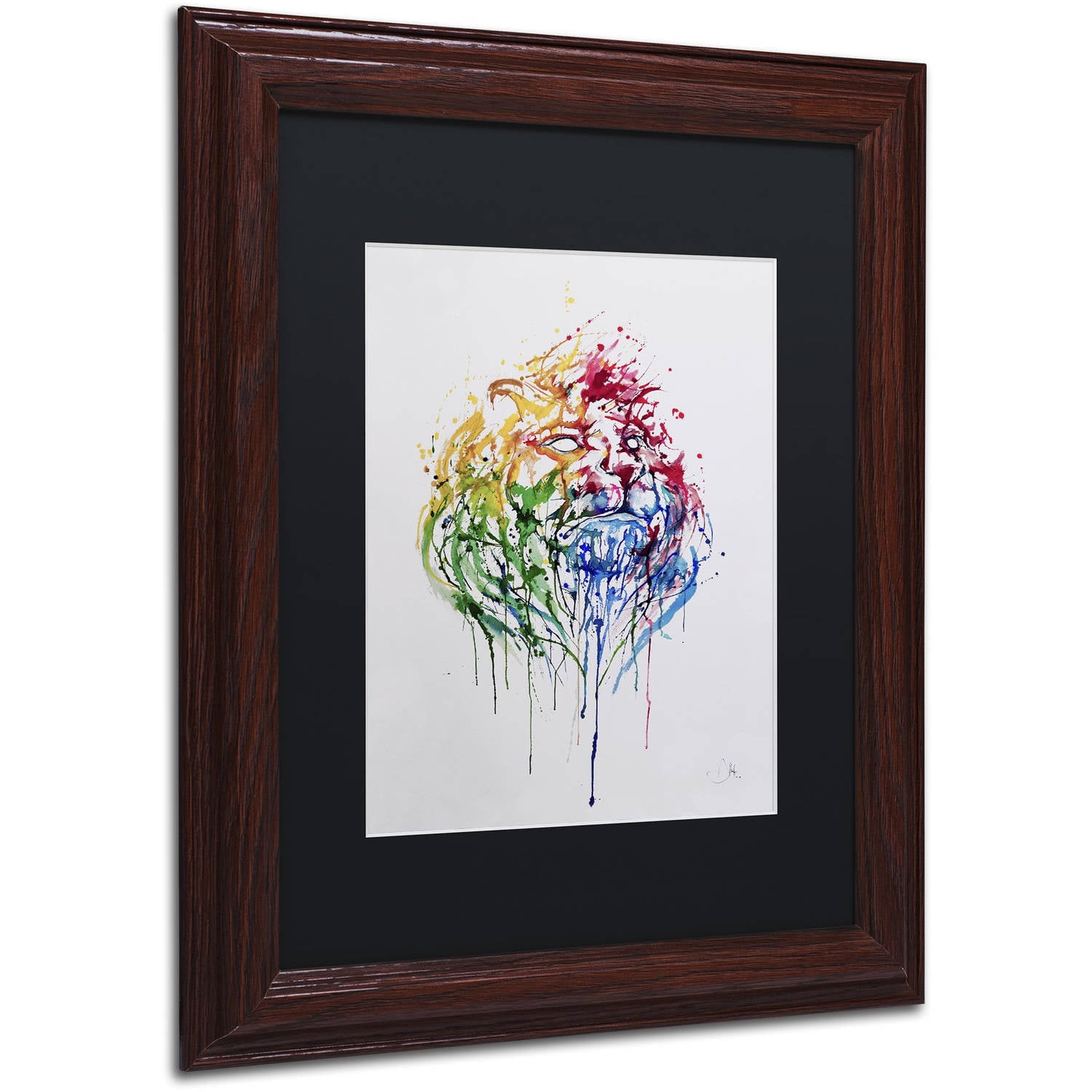 Trademark Fine Art 'A Portrait of Hong Kong' Canvas Art by Marc Allante, Black Matte, Wood Frame
